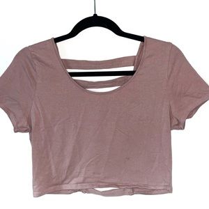 Large Charlotte Russe Pink Crop Top